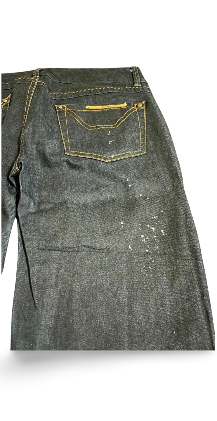 Structured Gray Jeans with Jeckerson Branded Plaque