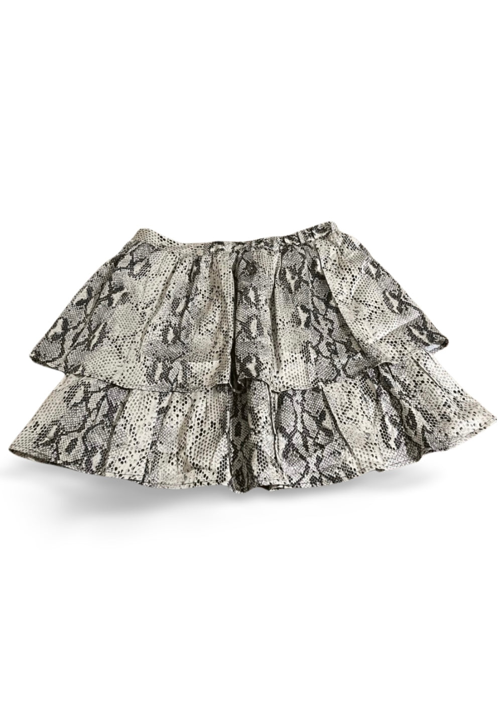Flared animal print skirt