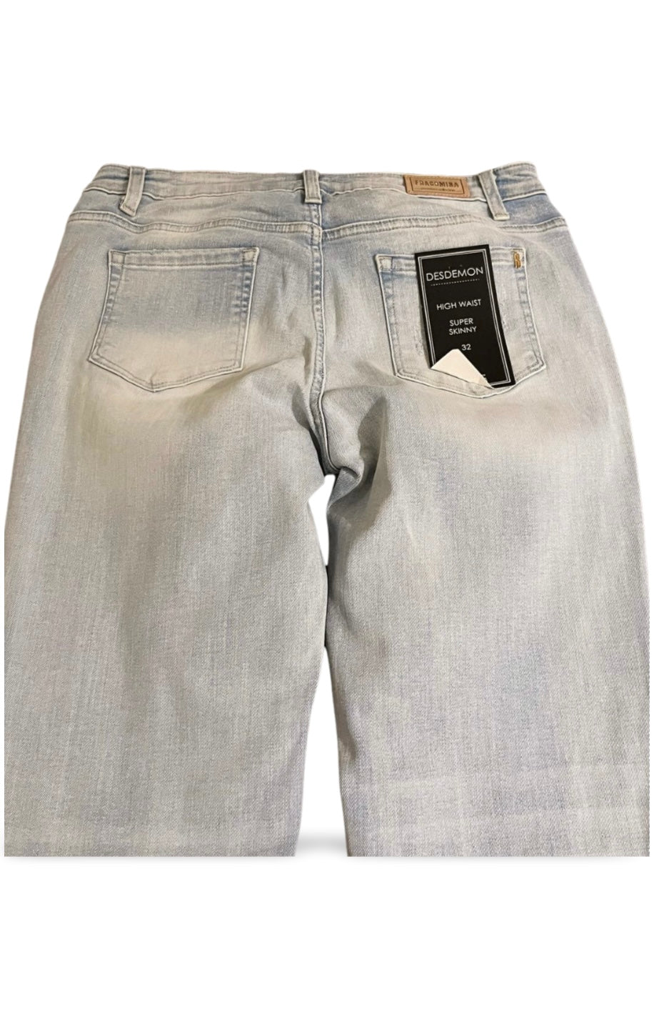 Jeans donna Fracomina denim chiaro ricami floreali boho chic