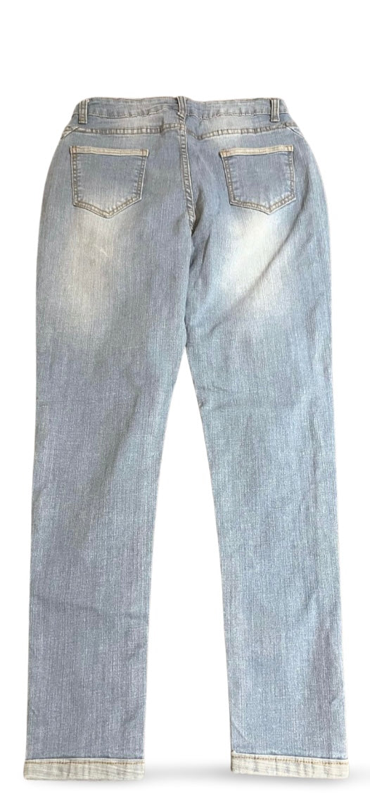 Jeans sbiaditi azzurro chiaro vista retro