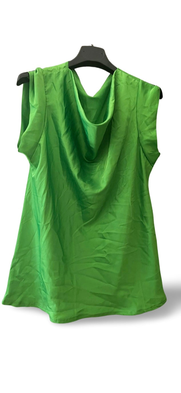 Casacca verde prato taglia M con scollo sciallato ed effetto rasato