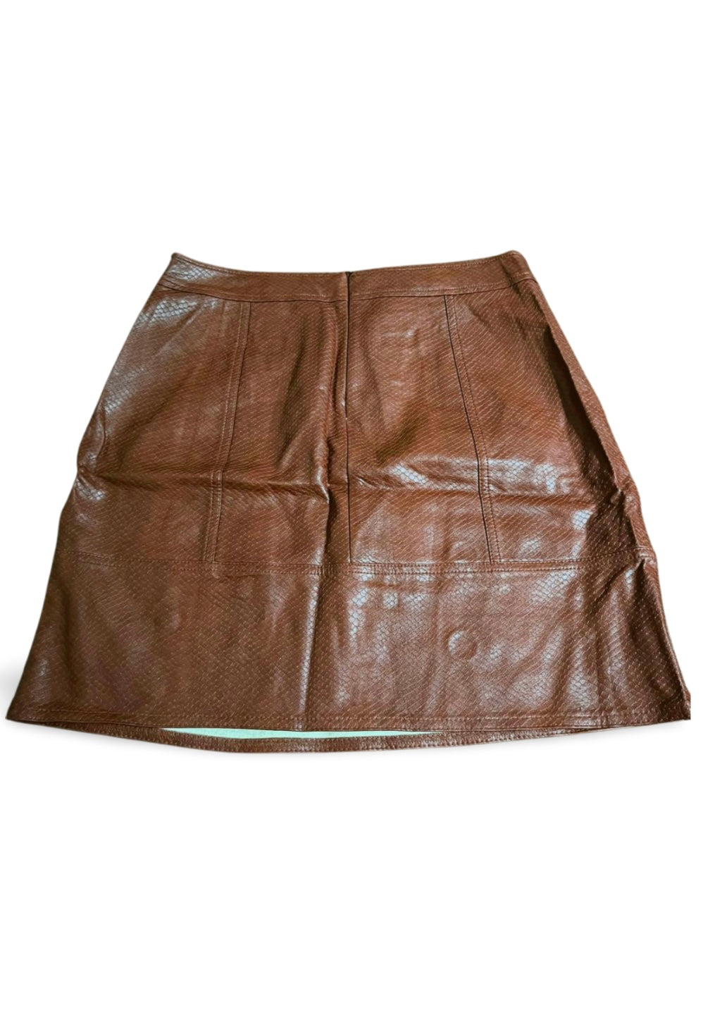 Faux leather pencil skirt