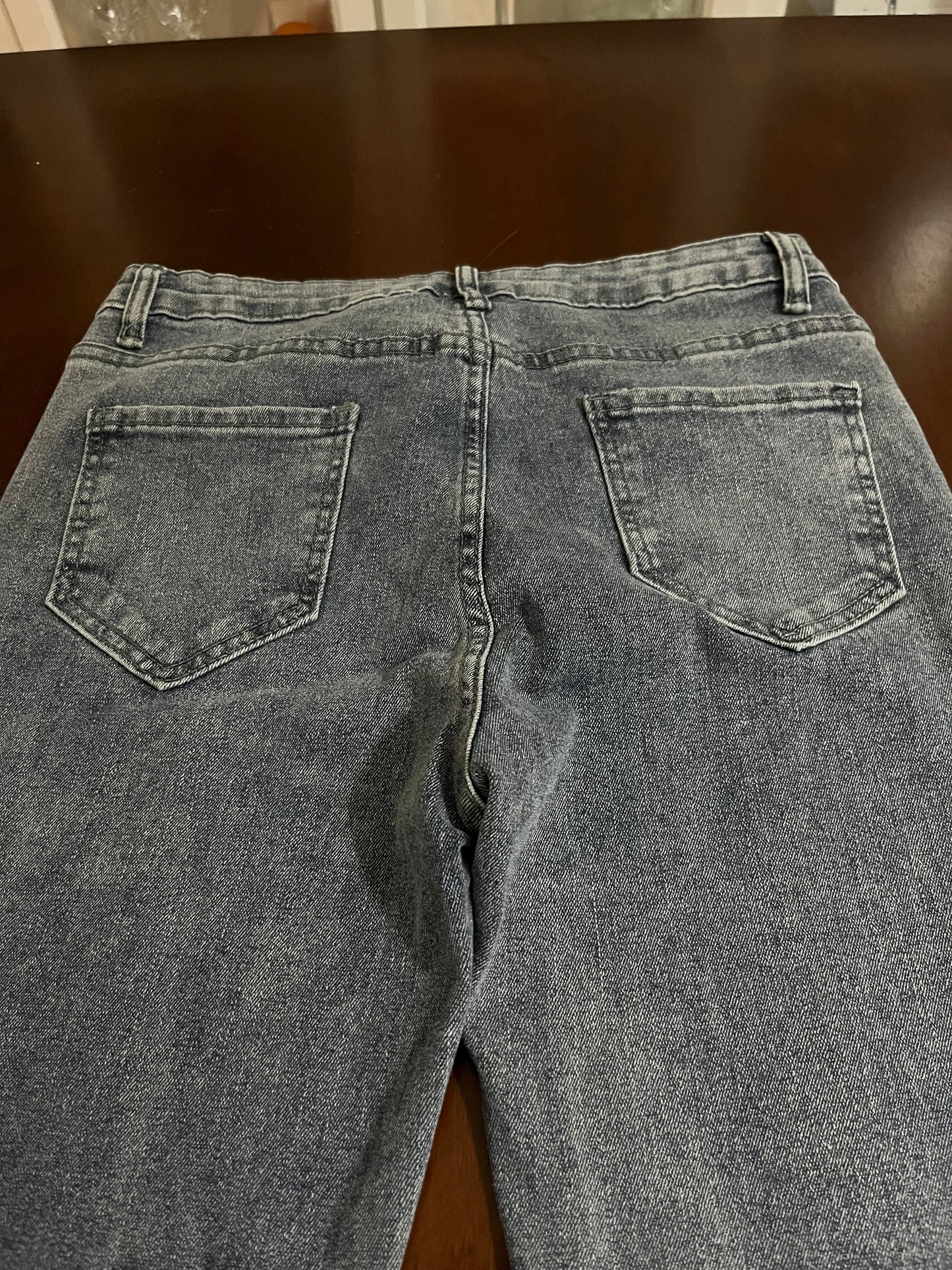 Unique lace and beaded jeans