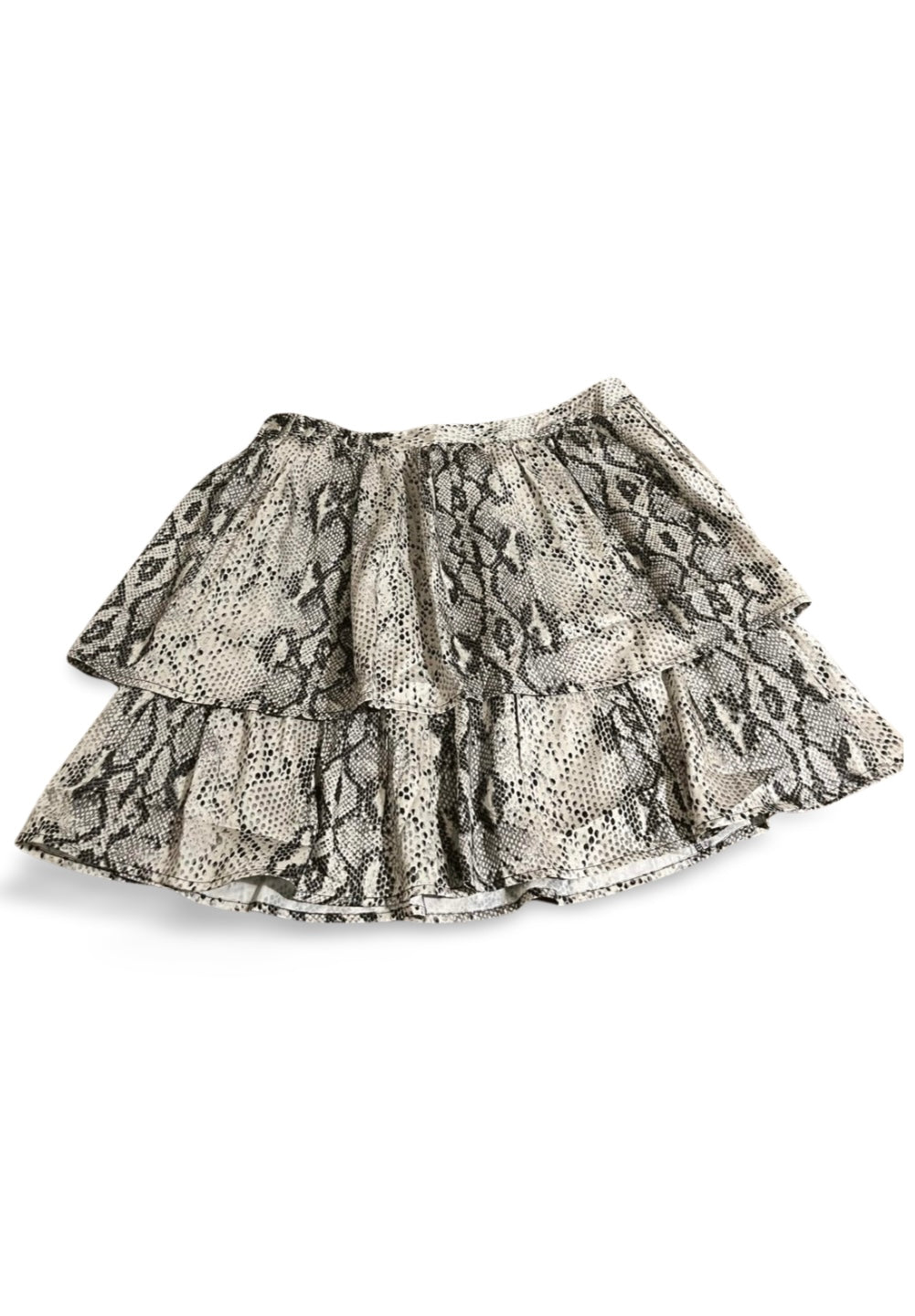 Flared animal print skirt