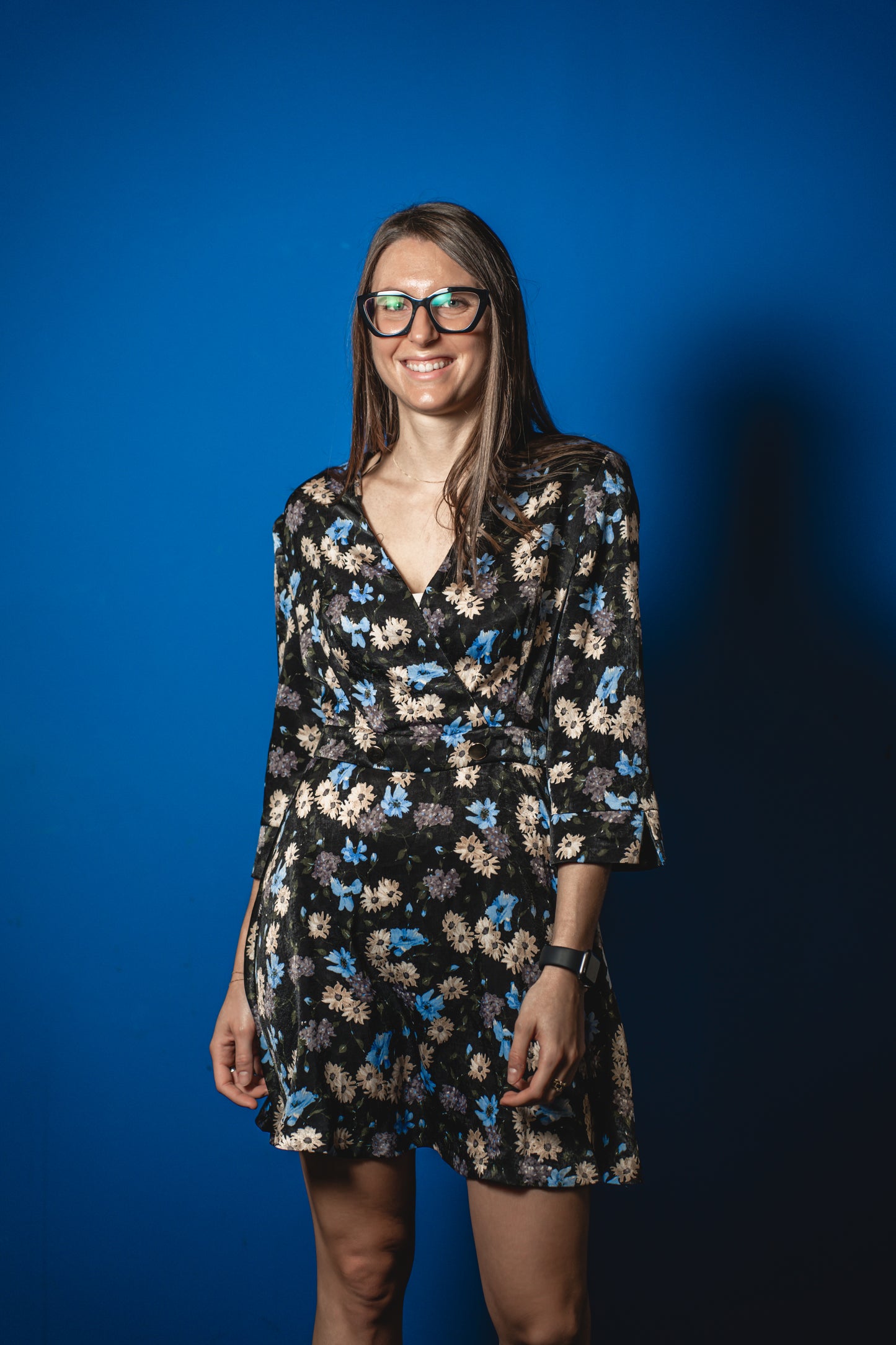ZARA floral satin dress