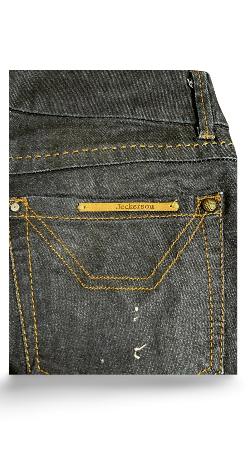 Structured Gray Jeans with Jeckerson Branded Plaque