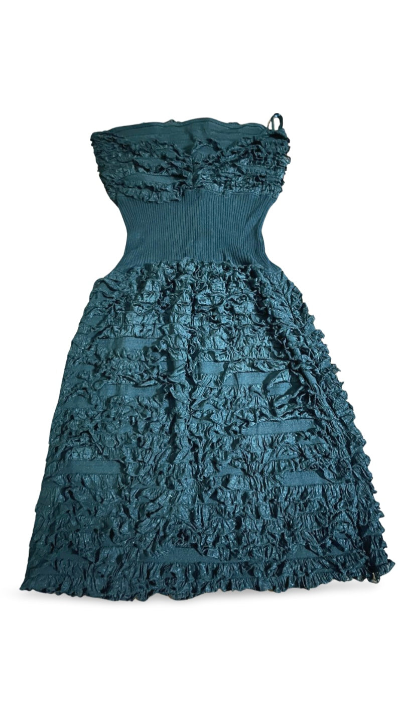 Black leaves dress
