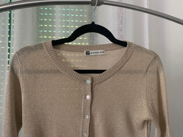 Lamé long-sleeved shirt