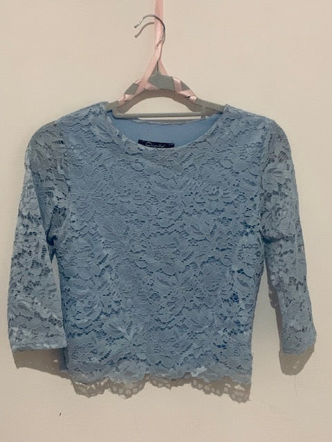 Short sweater Blue lace