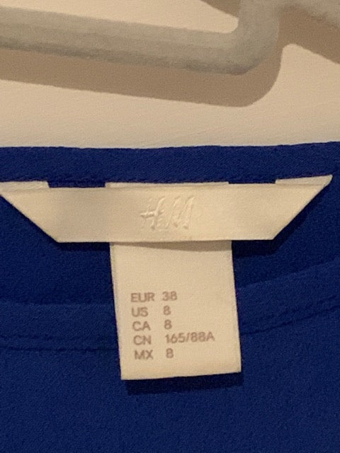 H&M electric blue tunic