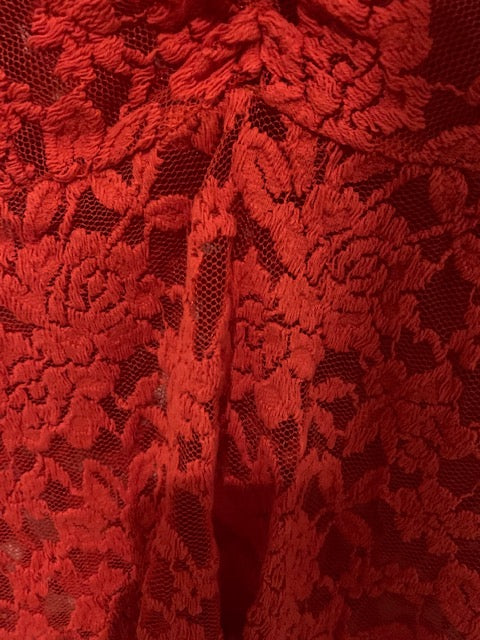 Red Lace Short Top
