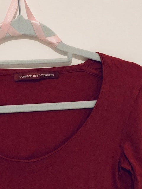 COMPTOIR DES COTONNIERS Bordeaux Cotton Sweater