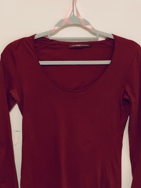 COMPTOIR DES COTONNIERS Bordeaux Cotton Sweater