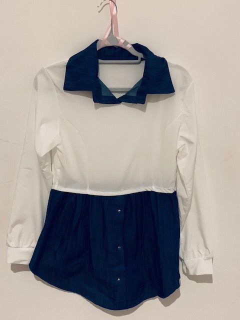 Denim inlay shirt