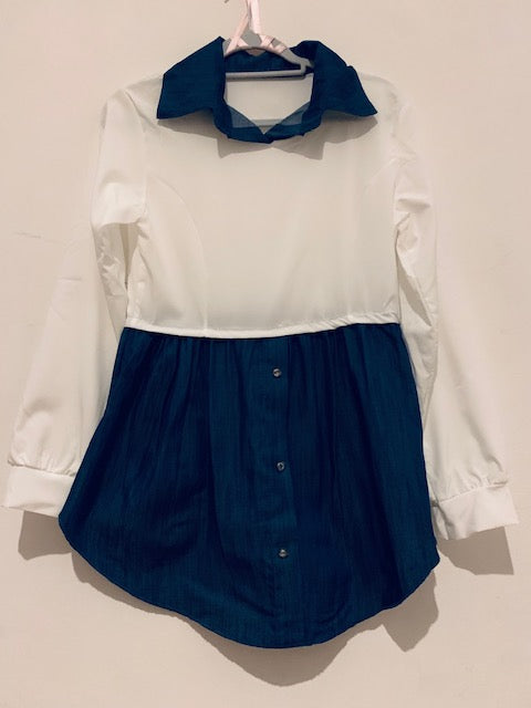 Denim inlay shirt
