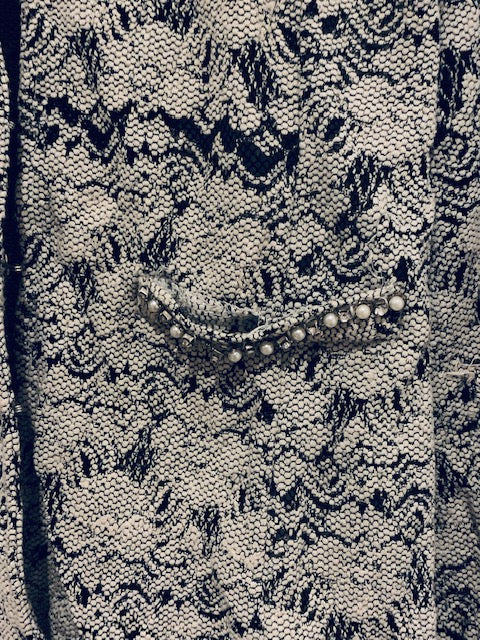 Romantic jacket with rhinestones