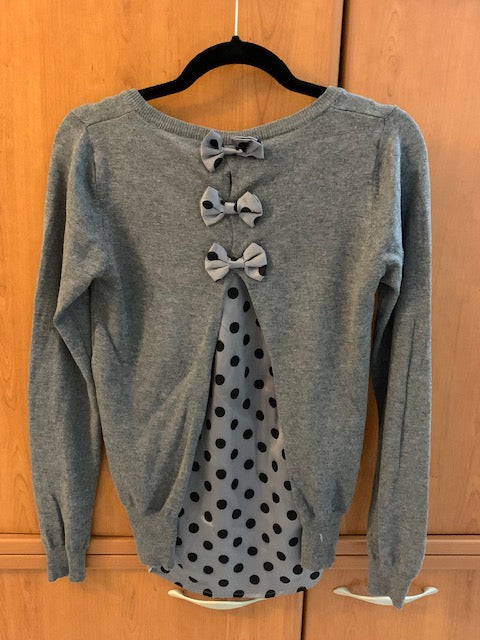 Gray polka dot sweater