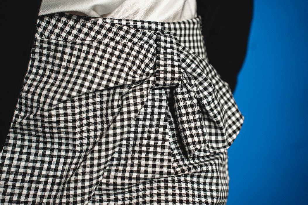 Checked skirt outfit