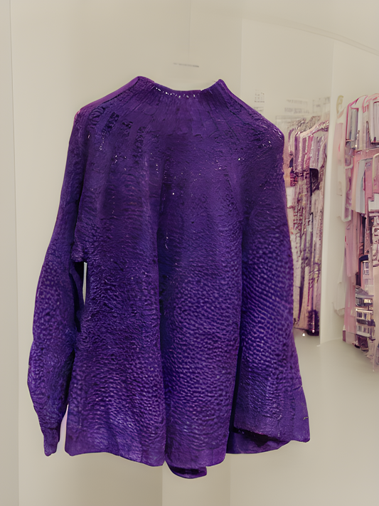 Maglione lana viola