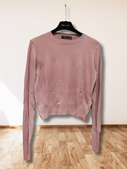 Rosa kurzer Pullover