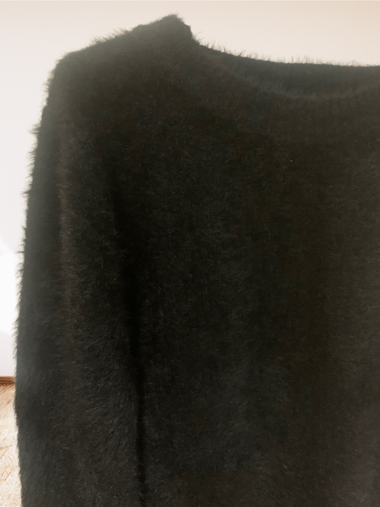 Black fur sweater