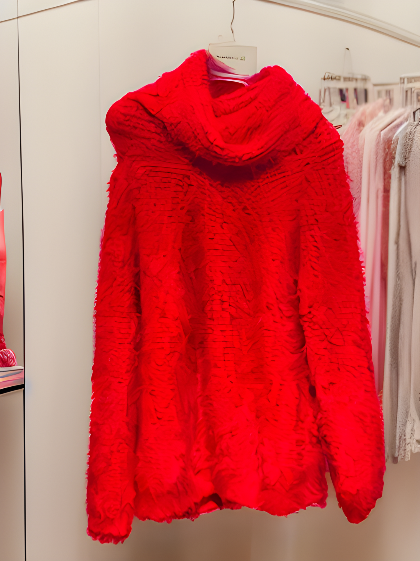 Maglione rosso fuoco