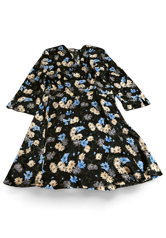 ZARA floral satin dress