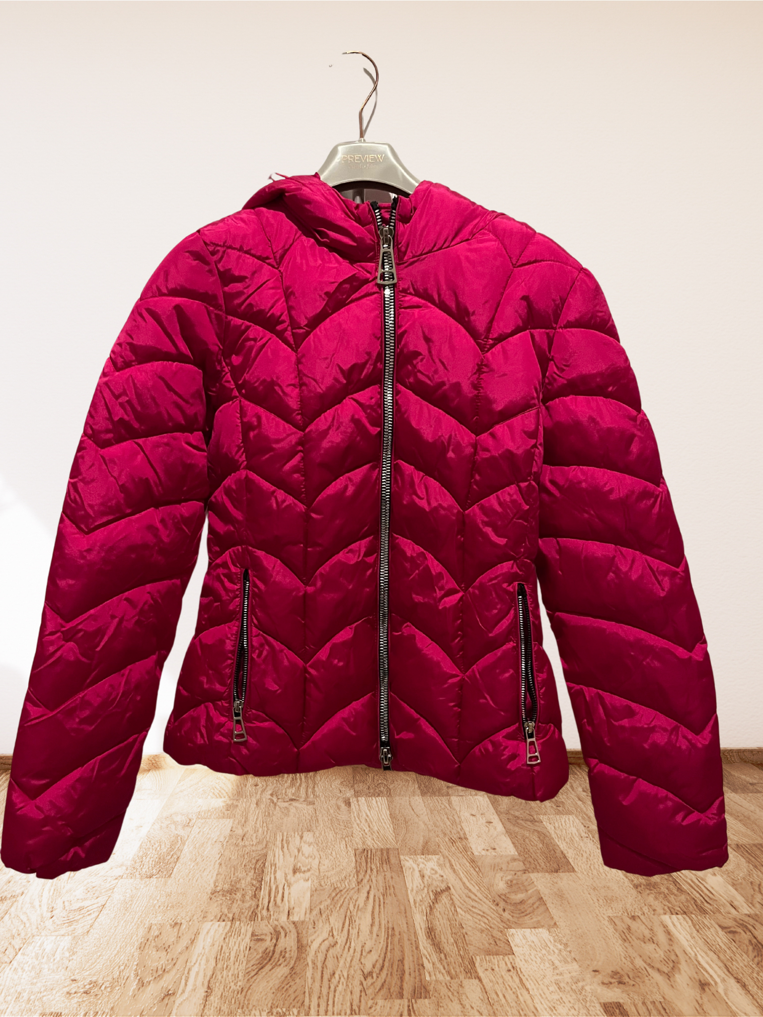 Piumino fucsia sales