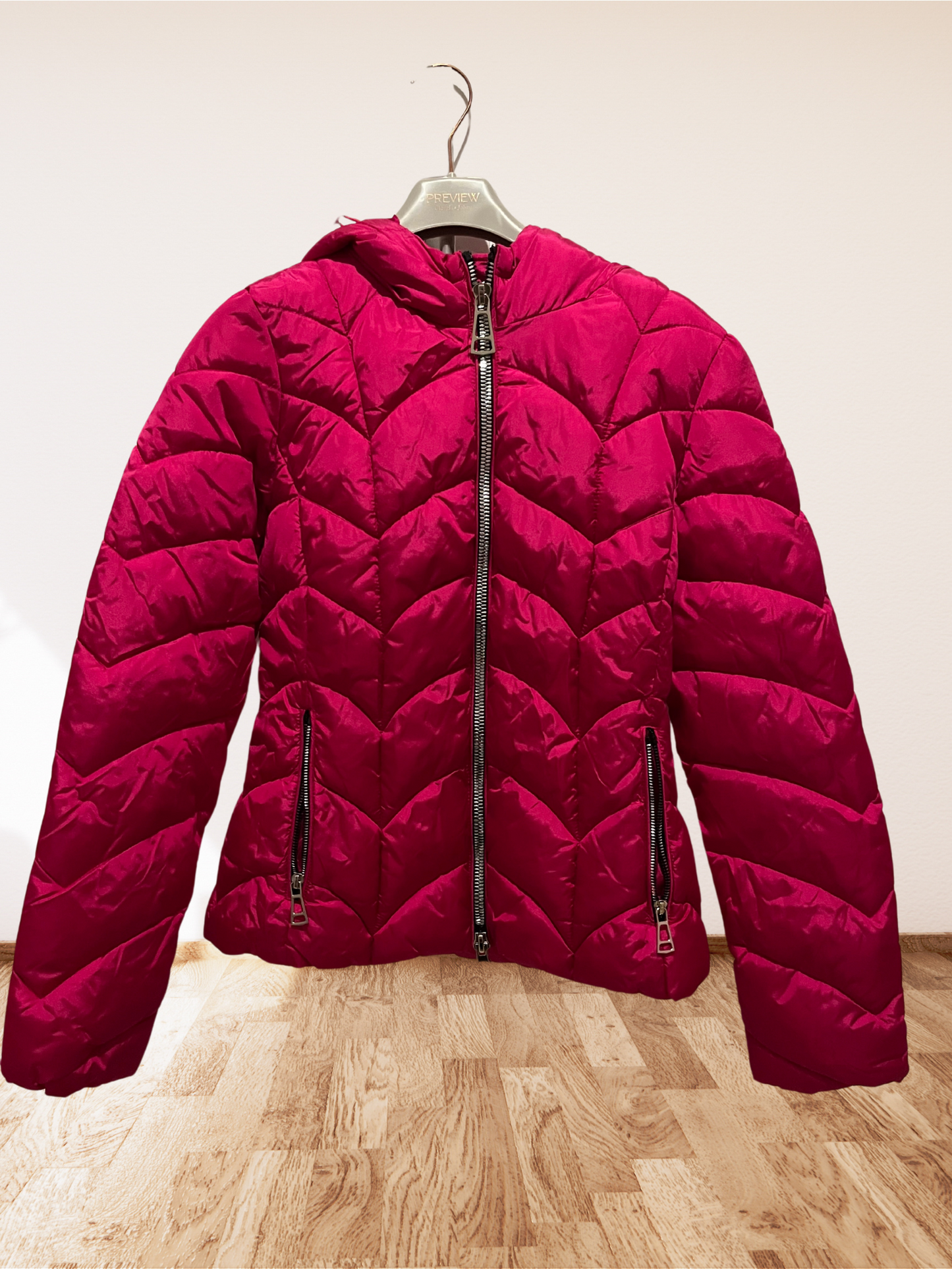 Fuchsia down jacket