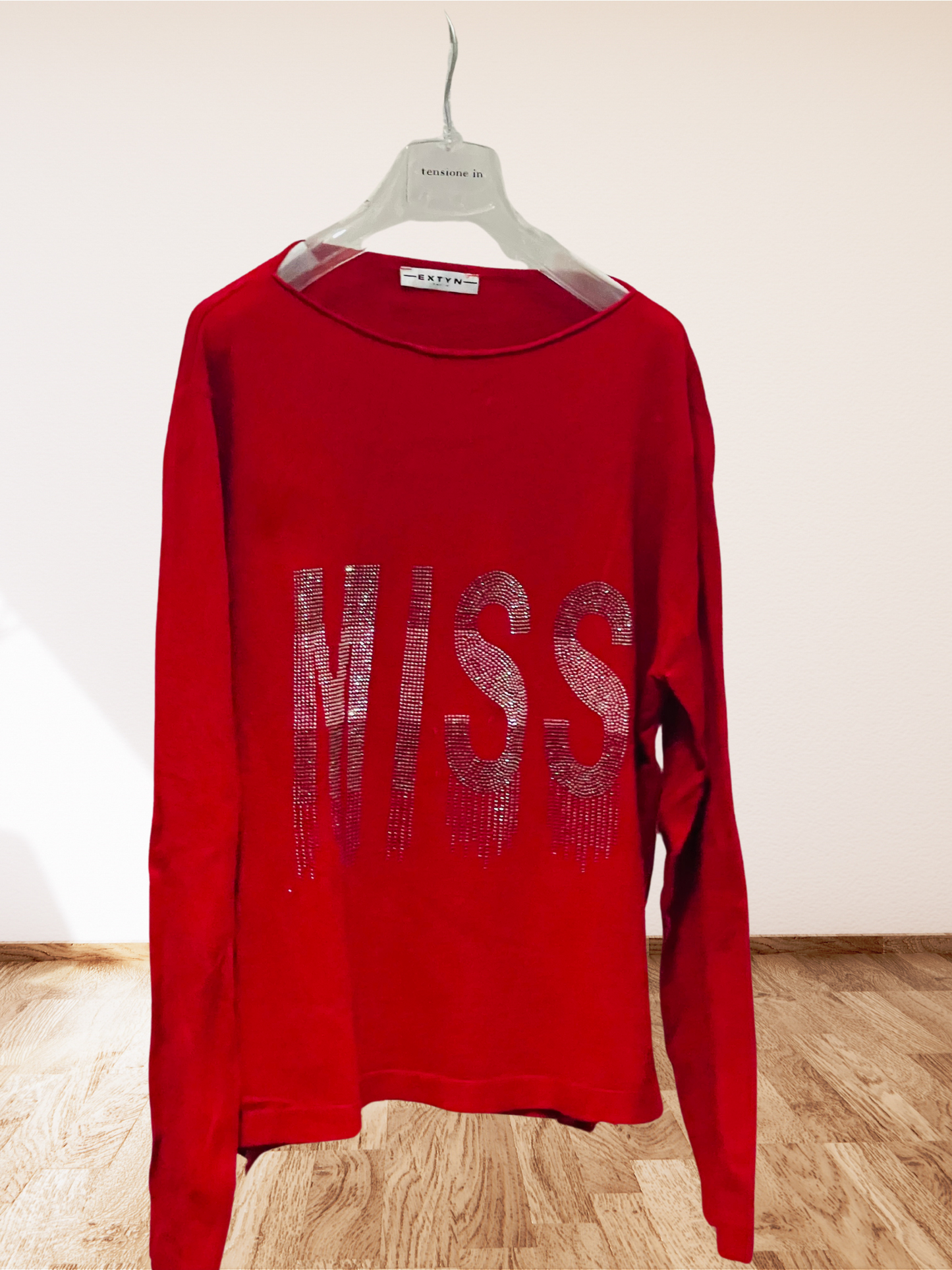 Maglione rosso over