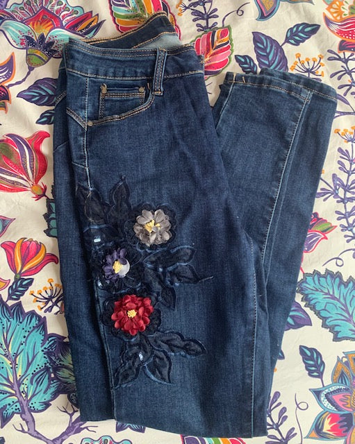 Flower jeans