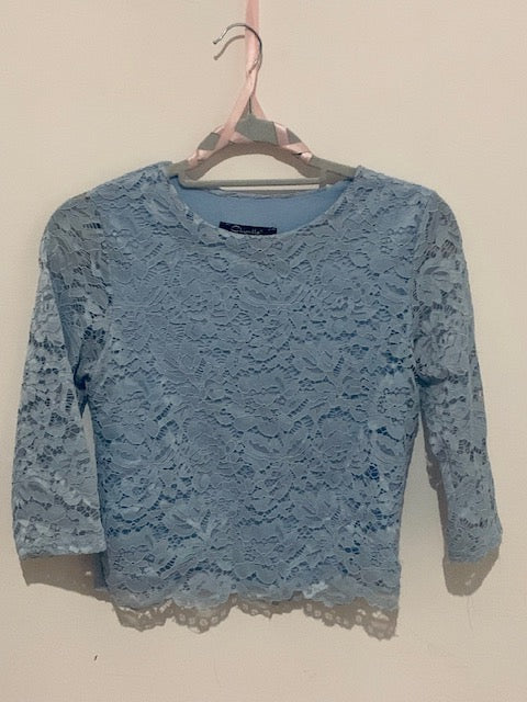 Maglia corta Pizzo azzurro