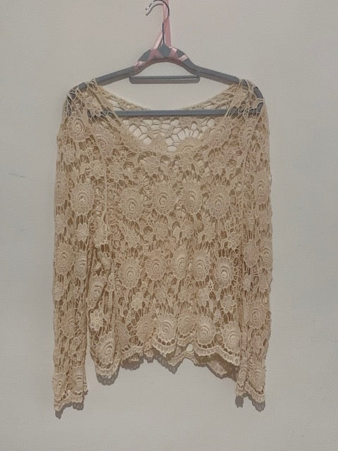 Maglia Pizzo macramè