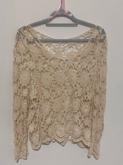 Maglia Pizzo macramè